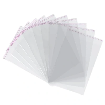 Image of FineWay A4 Celle Bags Seal Strip Peel and Cellophane Clear Pack of 100 222 x 305mm