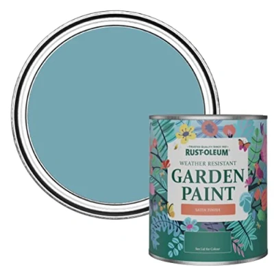 Image of Rust Oleum Blue Mould Resistant Garden Paint In Satin Finish Belgrave 750ml