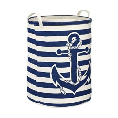 Image of Premier Housewares Anchor Cotton Laundry Bag Navy, 38 x 48 cm