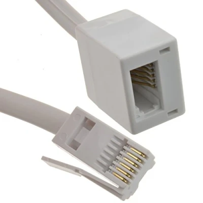 Image of kenable BT Telephone Extension Lead For Office &amp; Home Full 6 Wire Cable 5m [5 metres]