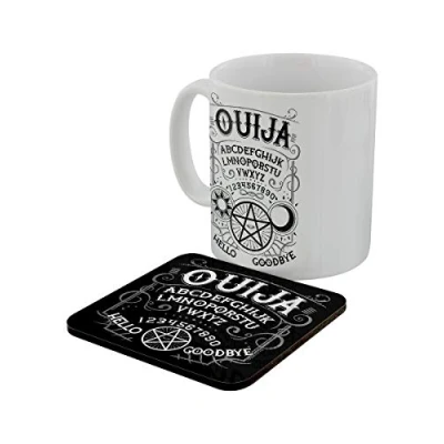 Image of Grindstore Ouija Spirit Board Mug &amp; Coaster Set White