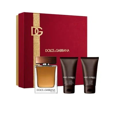 Image of Dolce &amp; Gabbana The One For Men Eau de Toilette 100ml Gift Set 2024 (Contains EDT, 50ml After Shave Balm and Shower Gel)