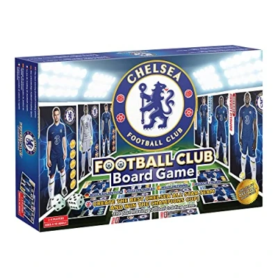 Image of Official Chelsea Football Club Board Game By Billionaire Family Games for Kids and Adults Ages 6+ A Trading &amp; Strategy 2 6 Players as Seen on Dragon&#039;s Den