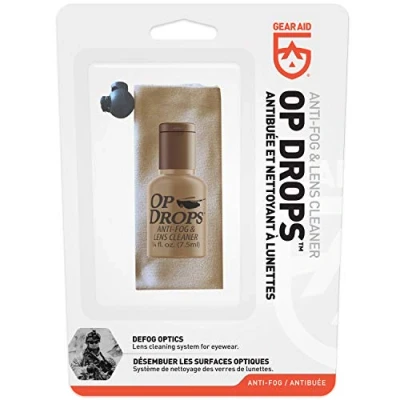 Image of McNett Tactical Op Drops? Anti Fog &amp; Lens Cleaning System 1/4 oz Microfiber Cloth Carrying Pouch