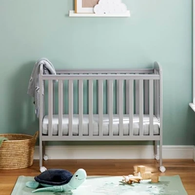 Image of Babymore Space Saver Cot Grey