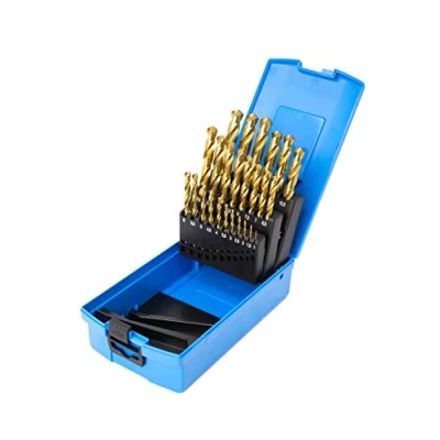 Image of Presto 09565M25 High Speed Steel Split Point Titanium Coated Jobber Drill Set, 1mm 13mm Diameter, 1.0mm Increments, 25 Piece