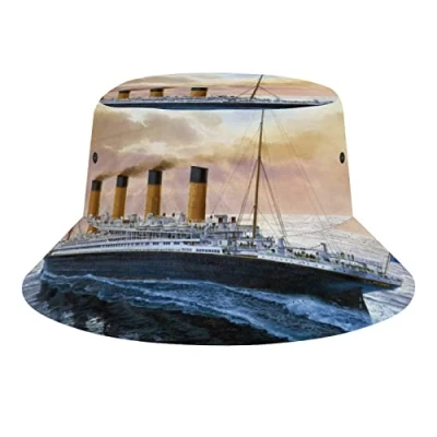 Image of Retro Titanic Famous Old Historic Bucket Hat for Men Women Fashion Fisherman Cap Beach Sun Travel Hiking