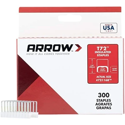 Image of Arrow A721168 Insulated Staples, T72, 5 mm x 12 (Pack of 300)