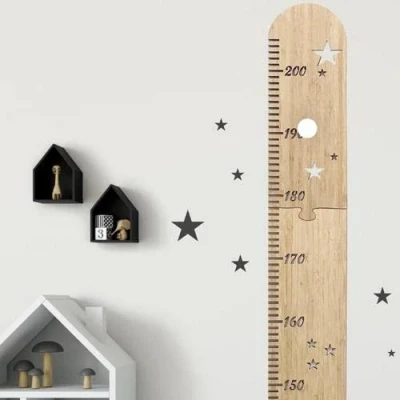 Image of Kids Height Chart, Wall Hanging Growth Chart for Kids, Baby Ruler, Measuring Ruler Boys Girls, Nursery