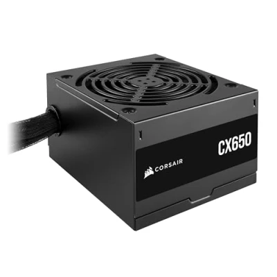 Image of CORSAIR CX650 80 PLUS Bronze Non Modular Low Noise ATX 650 Watt Power Supply UK Black