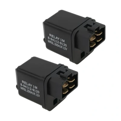Image of Be In Your Mind 2Pcs Automotive Starter Relay Power 4Pin QM50QT 6A 12V 40A Compatible with Rex RS 400 450 460 500 600 700 900 Black