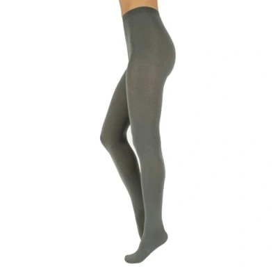 Image of CALZITALY Cashmere Wool Tights, Warm Winter Pantyhose, Thick 150 Den, S, M, L, XL, XXL, 3XL, 4XL Italian Hosiery (XL, Soft Forest)