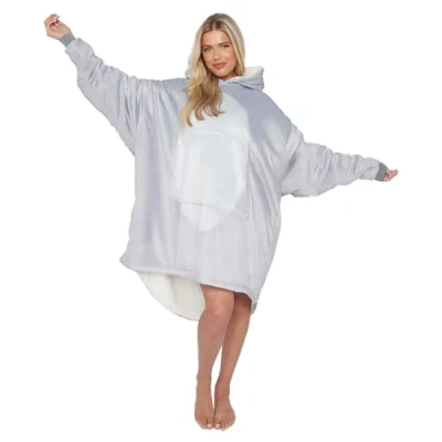 Image of GC GAVENO CAVAILIA Animal Hoodie Blanket Oversized, Large Sherpa Hooded Adult Men Women, Super Soft Fleece Giant Sweatshirt Hoodies, Koala Face Wearable Throw Over, One Size Fit All