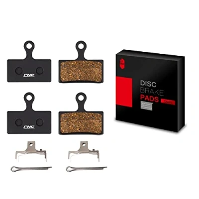 Image of CNC Bicycle Brake Pads, Resin, 4 Pieces for Shimano XTR, XT, SLX, Deore, Road Bike