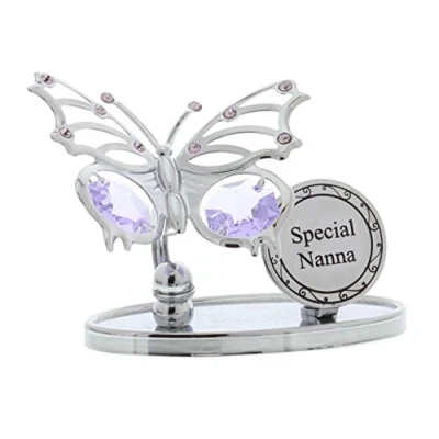 Image of Crystocraft Keepsake Gift Ornament Special Nanna Butterfly Plaque with Swarvoski Crystal Elements