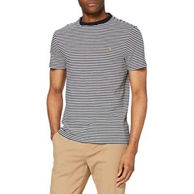Image of Farah Men&#039;s Daytona Striped T Shirt, True Navy, XL