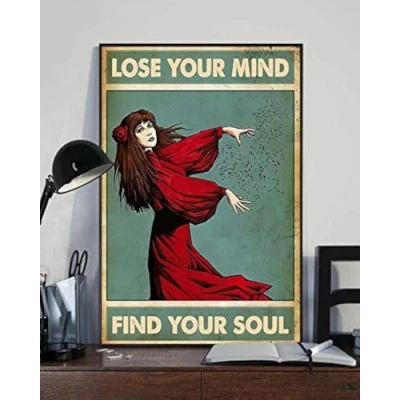 Image of TNND Kate Bush Poster Singer Love Music Vintage Lose Your Mind Find Soul Art Inspired Decor Metal Sign 8x12 inches