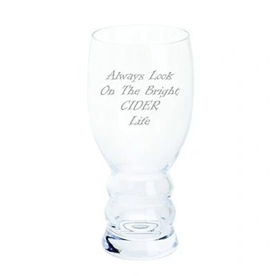Image of Dartington Always Look On The Bright Cider Life Brew Craft Glass