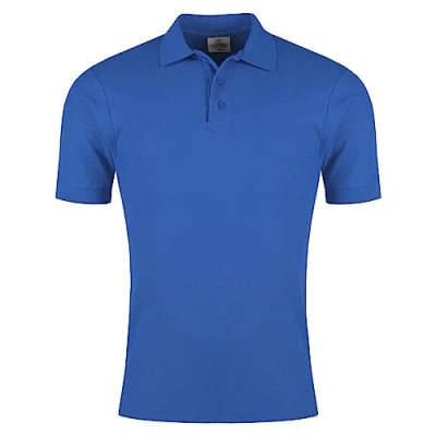 Image of NY Deluxe Edition Mens Polo Shirts Short Sleeve Premium Regular Fit Pique Work Casual Plain Top (as8, Alpha, m, Regular, Blue)