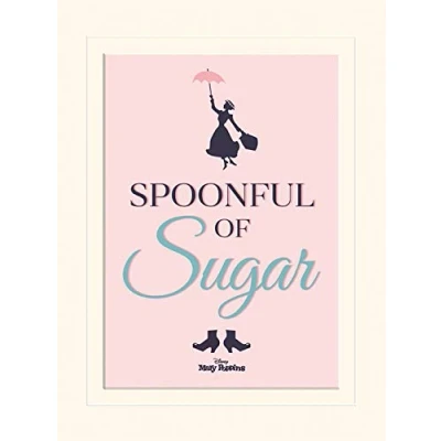 Image of Disney Mary Poppins Spoonful of Sugar Mounted 30 x 40cm Print, Multi Color