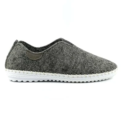 Image of Ladies Colette Grey Full Slipper 8
