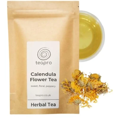 Image of Teapro Calendula Flower Tea 200g Premium Marigold Herbal Loose Leaf Officinalis Caffeine Free Natural Infusion