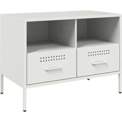 Image of vidaXL TV Cabinet White 68x39x50.5 cm Steel