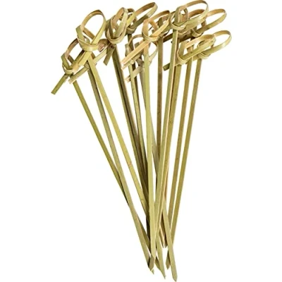 Image of [300 Count] Bamboo Knot Picks 4.75 Inch Appetizer, Sandwich, &amp; Cocktail Drinks Skewer Toothpicks