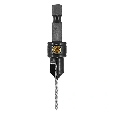 Image of Trend Snappy 9.5mm Adjustable Countersink with 2.5mm HSS Drill for Precision Woodworking, Quick Release System Compatible, SNAP/CS/6, Silver
