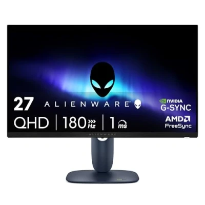 Image of Alienware 27 Gaming Monitor AW2725DM, QHD (2560x1440), 180Hz, Fast IPS, 1ms, NVIDIA G SYNC Compatible, AMD FreeSync, 95% DCI P3, HDR400, DisplayPort, 2 HDMI, 3 USB, Year Warranty