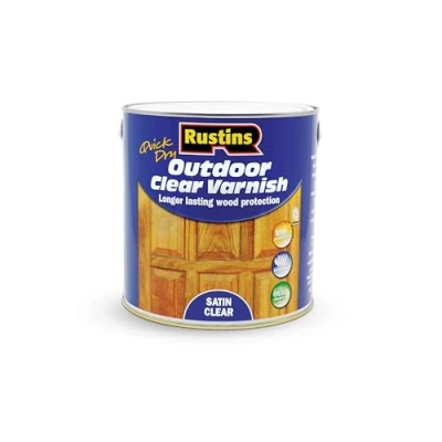 Image of Rustins Quick Dry Outdoor Clear Varnish 2.5 L Satin