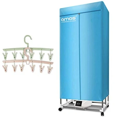Image of AMOS Eezy Dry Electric Clothes Dryer, Heated Airer, 1300W 15kg Capacity, Laundry Airers