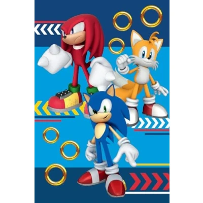 Image of GAMER Fleece Blanket Official Licensed Designs Bed Throw Super Soft 100 x 150cm (Sonic Team)