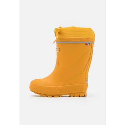 Image of Viking Jolly Thermo Unisex Wellies for kids, Size: 2.5, Mustard Synthetics