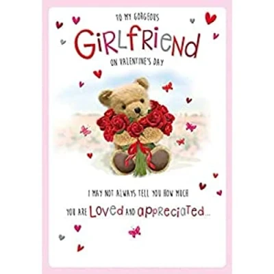 Image of Regal Publishing Cute Valentine&#039;s Card Girlfriend 9 x 6 inches