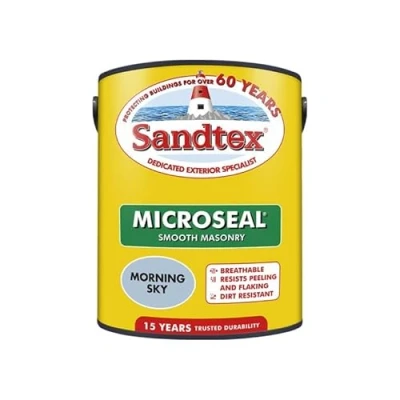 Image of Sandtex Microseal Ultra Smooth Masonry Paint, Morning Sky 5L