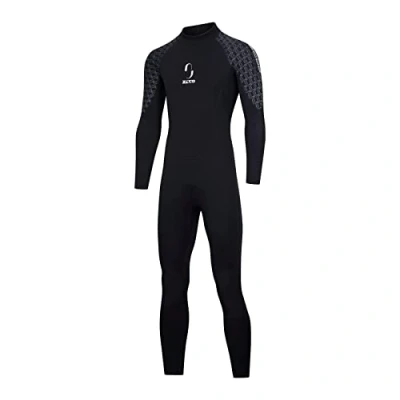 Image of ZCCO Wetsuits Men&#039;s 3mm Premium Neoprene Full Sleeve Dive Skin for Spearfishing,Snorkeling, Surfing,Canoeing,Scuba Diving Wet Suits (Men Black, M)
