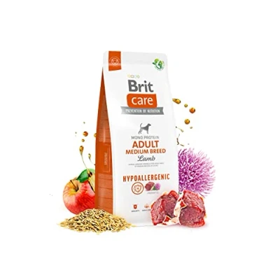Image of BRIT Care Hypoallergenic Adult Medium Breed Lamb Dry Dog Food 12 kg