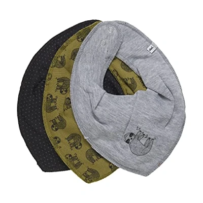 Image of PIPPI Unisex Baby 3er Pack Bibs triangle bib, Burlwood, Einheitsgröße