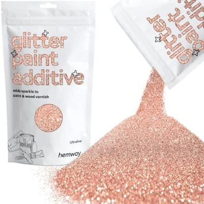 Image of Glitter Paint for Walls Rose Gold Additive Emulsion Latex Acrylic Sparkles Ultrafine Interior Painting 100g / 3.5oz