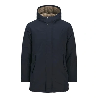 Image of Jack &amp; Jones Mens and Fen Parka Jacket in Navy Size Small