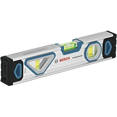 Image of Bosch Professional 25 cm spirit level with magnet system (all round readability, aluminium housing, robust end caps) Amazon exclusive