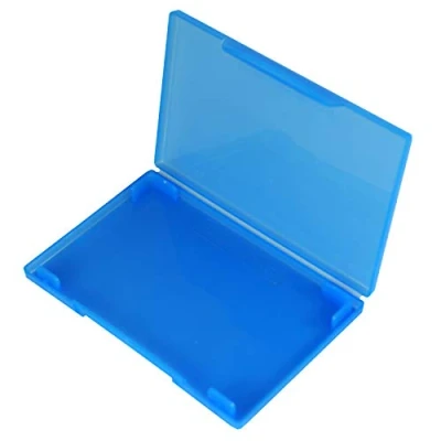 Image of WestonBoxes Plastic Business Card Pocket Wallet for 10 15 Cards or 2 3 Debit Credit (Blue, 5 Pack)