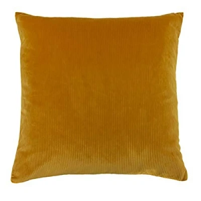 Image of Furn Aurora Feather Filled Cushion, Ochre, 45 x 45cm