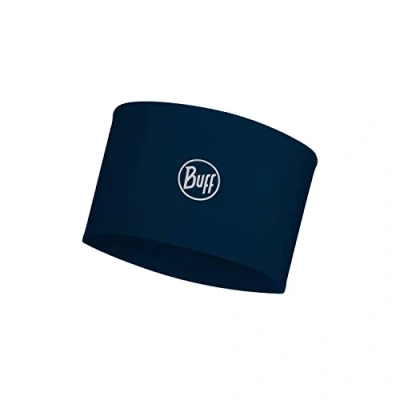 Image of Buff Solid Blue Tech Fleece Headband