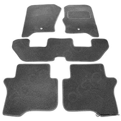 Image of Carsio Carpet Car Mats For Landrover Discovery 4 2010+ 7 Seater Piece Set Tailored Fit Floor Mat Complete Accessory Black Custom Fitted All Weather, Anti Slip Backing &amp; Trim