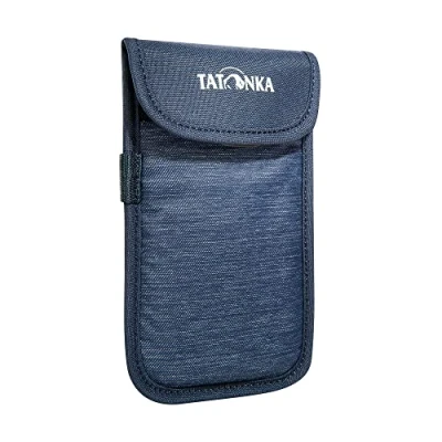 Image of Mobile Phone Case Tatonka Smartphone XL (15 x 8 cm) All Round Padded Protective for with Velcro Lid Inner Dimensions: 15 cm (Navy)