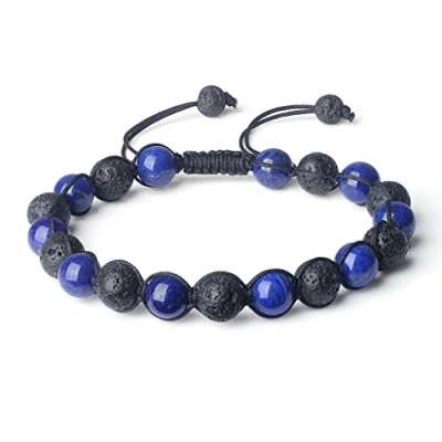 Image of COAI Lapis Lazuli Lava Bracelet Stone Beaded for Men Women