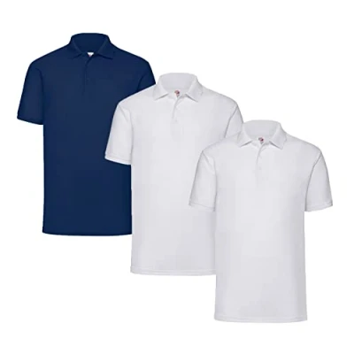 Image of Fruit of the Loom Men&#039;s Polo Shirt (Pack 3), 3XL
