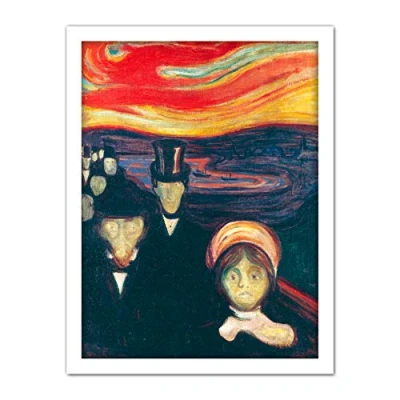 Image of Edvard Munch Anxiety Large Framed Art Print Poster Wall Decor 18x24